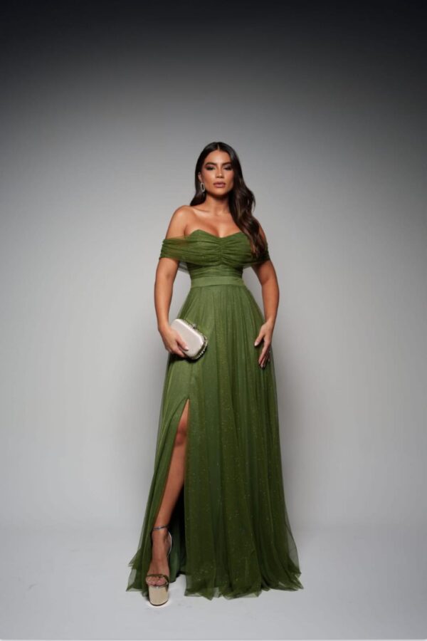 Vestido de Festa Verde Zibeline para Madrinha e Debutante | Elegância e Sofisticação (cópia) - Image 3